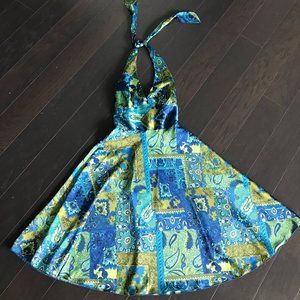 Alyn Paige Paisley Halter sundress. Size 3/4